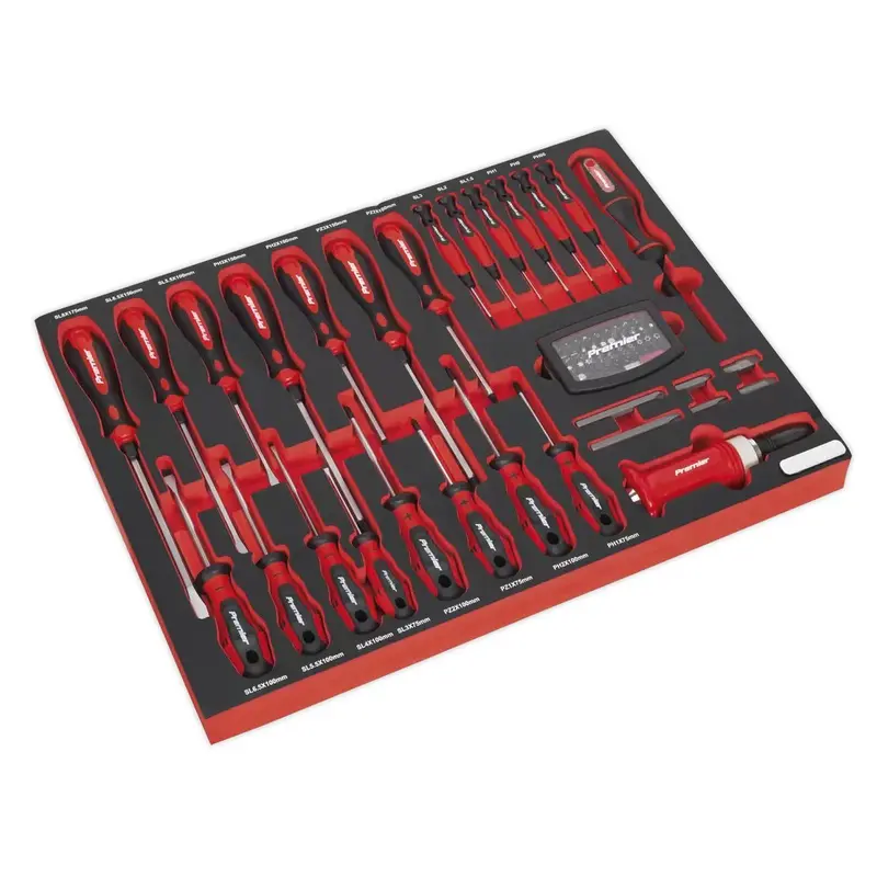 Sealey Tbtp04 Multi-Compartment Tool Tray With 72-Piece Screwdriver Assortment 1