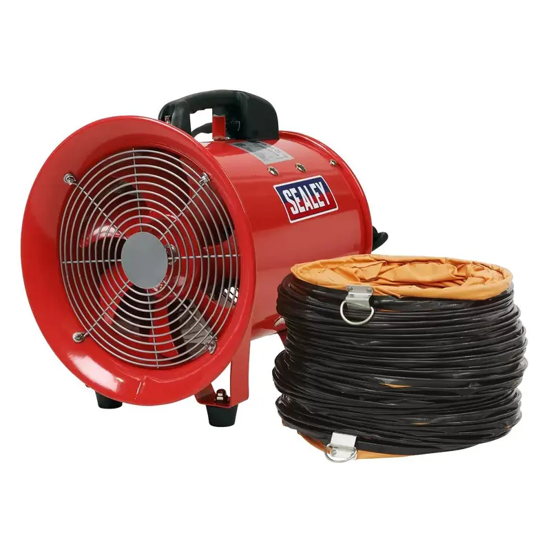 Sealey Ven250 Portable Exhaust Ventilator – 250Mm Fan With 5-Metre Flexible Duct 1