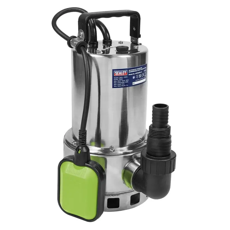 Sealey Wps225A Automatic Stainless Steel Submersible Dirty Water Pump – 225L/Min, 230V 1