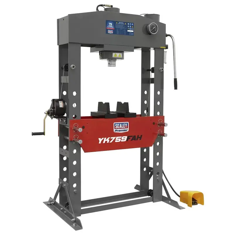 Sealey Yk759Fah Floor-Mounted Air/Hydraulic Press – 75-Tonne Capacity With Hydraulic Assist 1