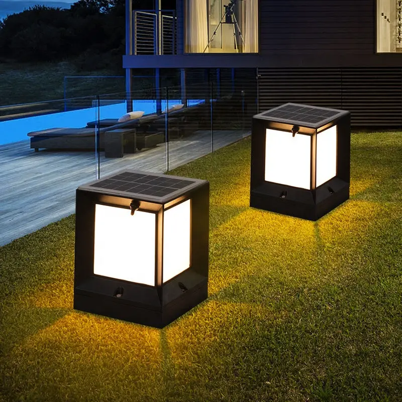 Solar-Powered Pillar Light – Freestanding Garden Accent Lamp 1