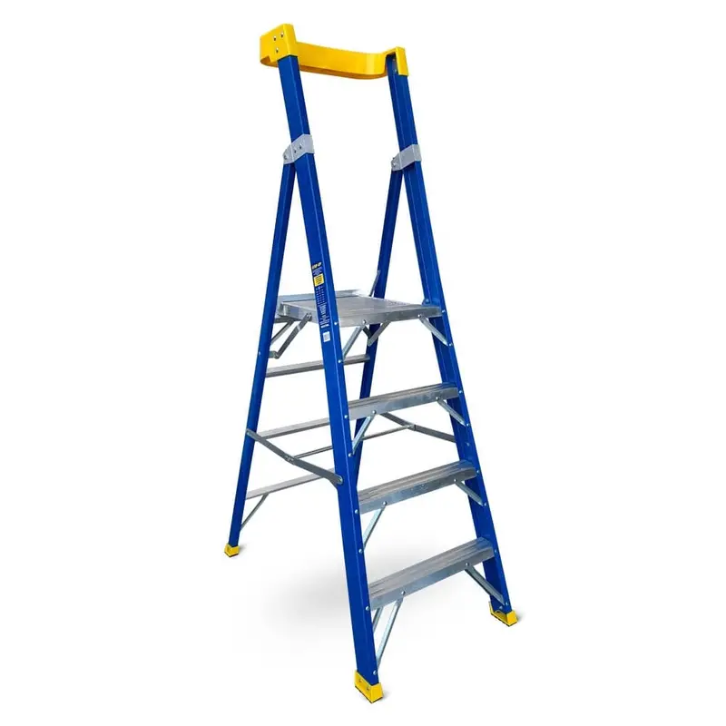 Step-Up Fiberglass Platform Ladder – 1.2 M (4 Ft), 4-Step High-Strength Work Platform 1