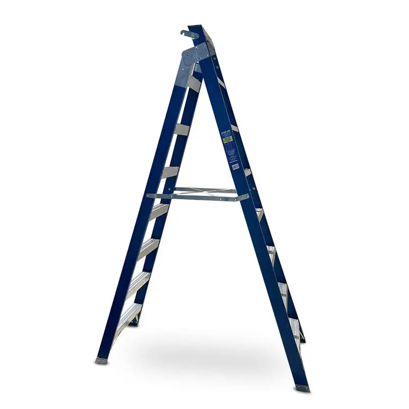 Step Up Stfdpl-8 Fiberglass Dual-Purpose Ladder – 7-Step, 2.4M To 4.5M Adjustable, 150Kg Load Capacity 1