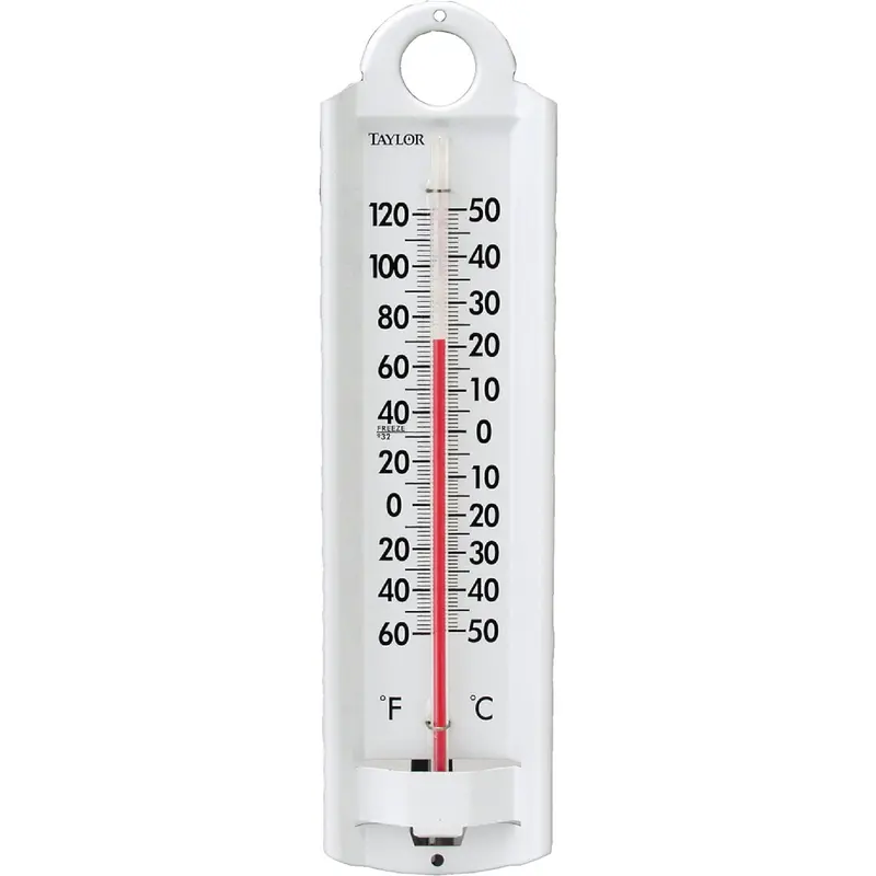 Taylor Aluminum Indoor/Outdoor Thermometer – 2-1/4" W X 8-7/8" H 1