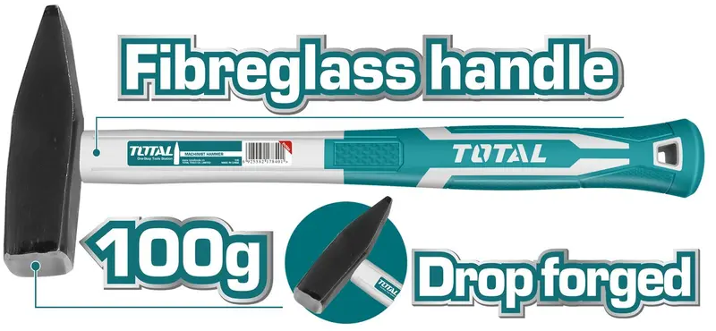 Total 100G Mini Machinist Hammer – Lightweight Precision Tool 1