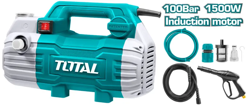 Total 1500W 100-Bar Cold Water Pressure Washer – Tgt11236 1