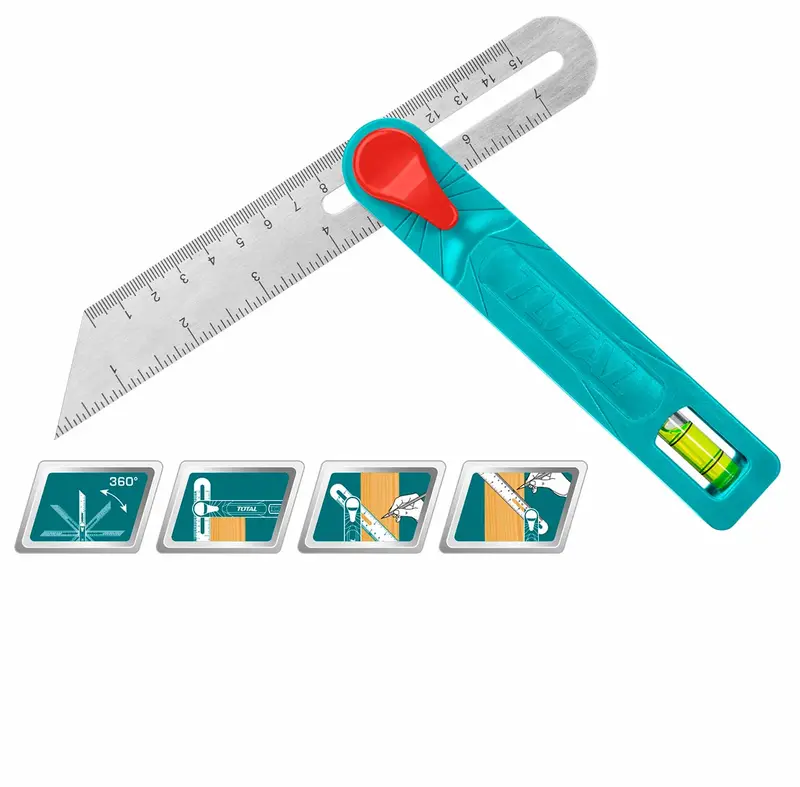 Total 180Mm Precision Angle Square – Stainless Steel Blade – Tahs181511 1