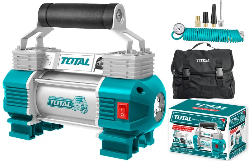 Total 18A High-Flow Air Compressor – 12V Garage Model Ttac2506 1