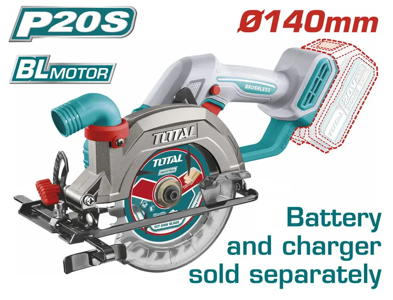 Total 20V Cordless Circular Saw – 140Mm Blade (Tsli1402) 1