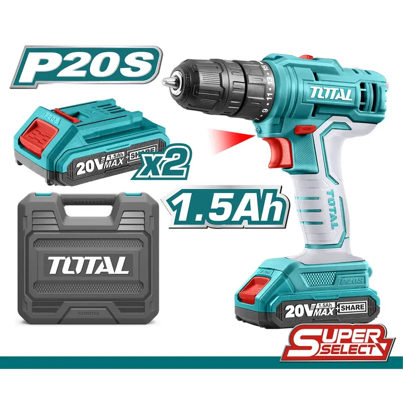 Total 20V High-Torque Cordless Drill – 45 N·M, 10Mm Chuck 1