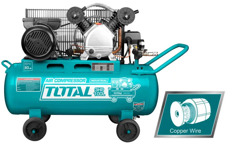 Total 2200W Compact Air Compressor – 100L Tank (Tc2301006) 1