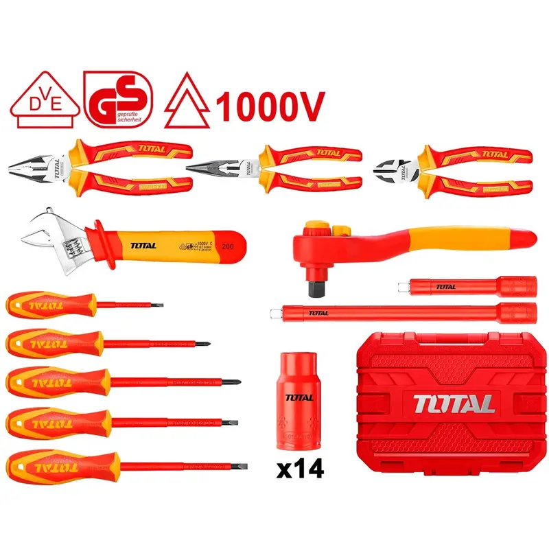 Total 26-Piece Insulated Hand Tool Set – 1000V Rated – Thkith2601 1