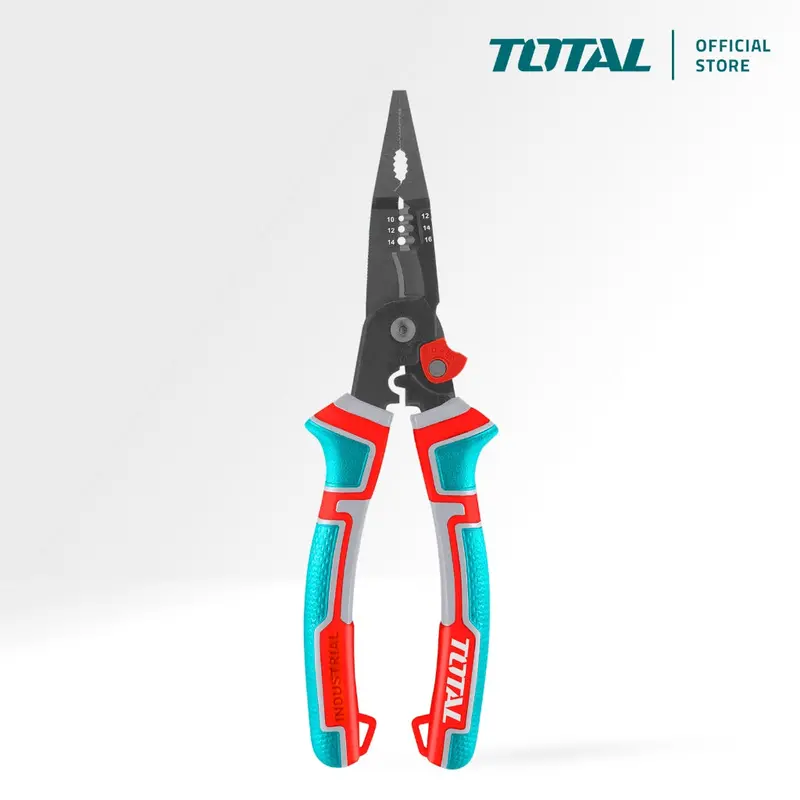 Total 6-In-1 Multi-Function Long-Nose Pliers – 8-Inch, Insulated Handles, Thtmf286 1