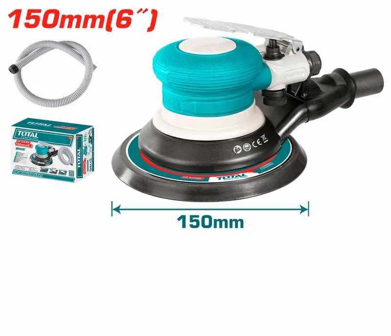 Total 6-Inch Pneumatic Orbital Sander – Variable Speed Control – Tat91512 1