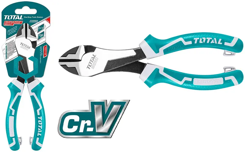 Total 7-Inch Heavy-Duty Diagonal Cutters For Tough Wires – Tht1776P 1