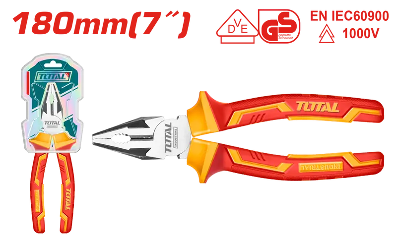 Total 7-Inch Insulated Combination Pliers For Electrical Safety – Thtip2171 1