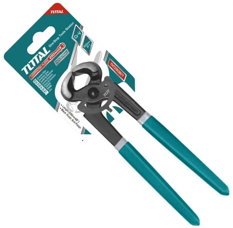 Total 8-Inch Carpenter Pliers With Nail Puller – Tht290801 1