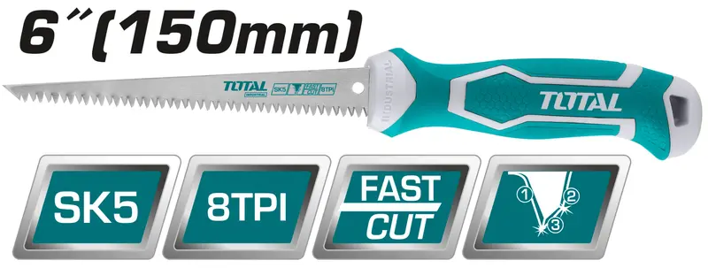 Total Drywall Cutting Saw – 6-Inch Blade, Fine-Tooth (Thwbsw66) 1