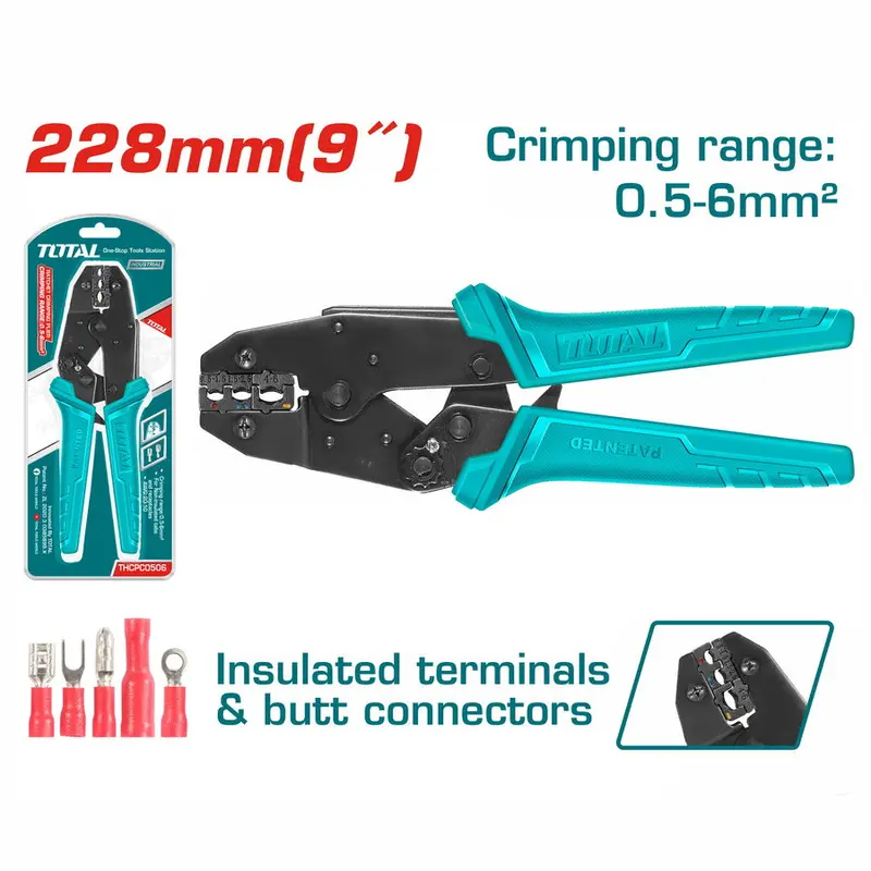 Total Ratchet Crimping Plier – 9-Inch, Standard Jaw (Model Thcpj0506) 1