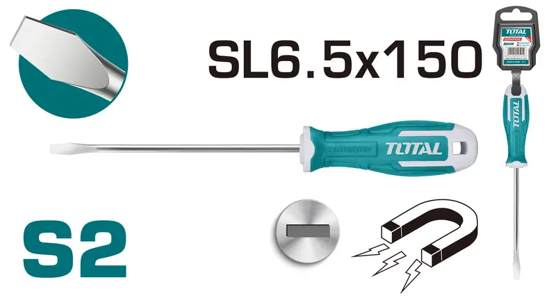 Total Slotted Screwdriver – S2 Tip × 150Mm – Tht266150 1