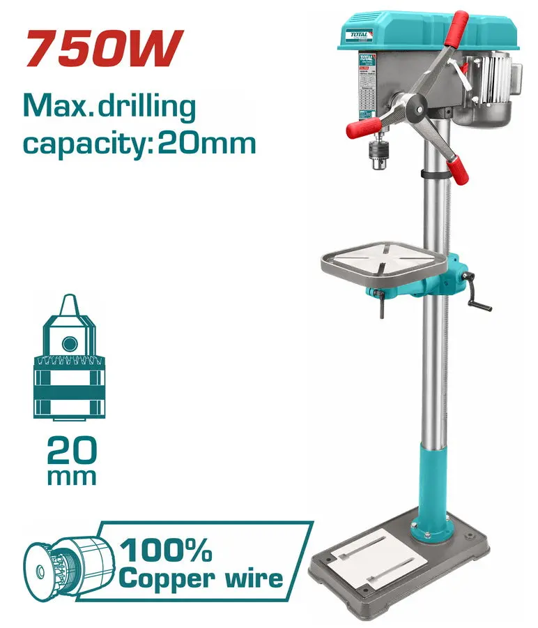 Total Tdp207505 750W Compact Drill Press 1