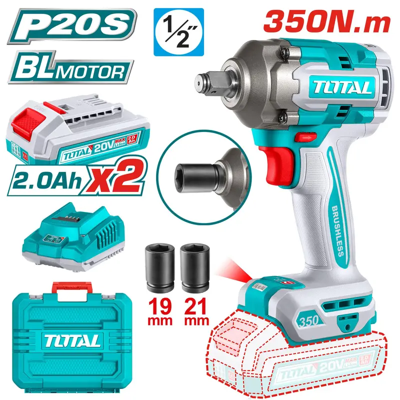 Total Tiwli2035 20V Compact Cordless Impact Wrench 1