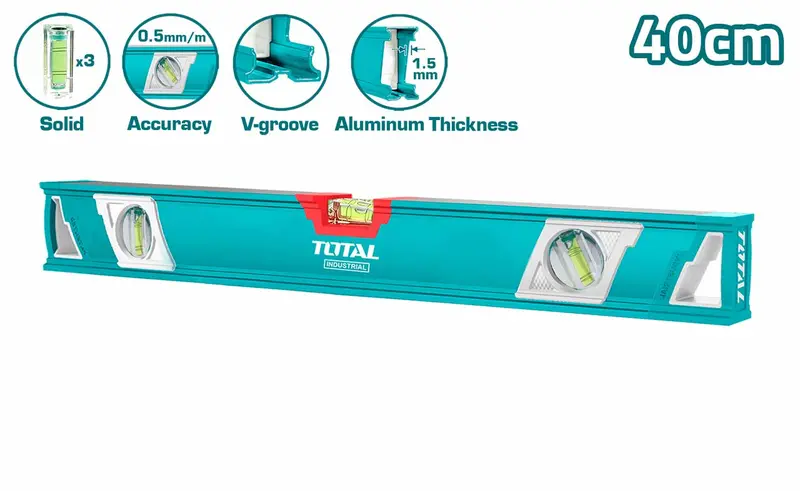 Total Tmt2406 40Cm Aluminum Spirit Level – Non-Magnetic 1