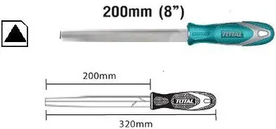 Total Triangle-Shaped Steel File — 200Mm For Internal Angles (Model Tht91486) 1