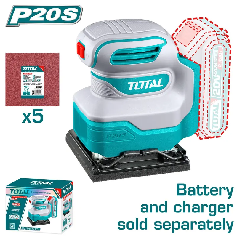 Total Tshsli2014 20V Cordless Sheet Sander 1