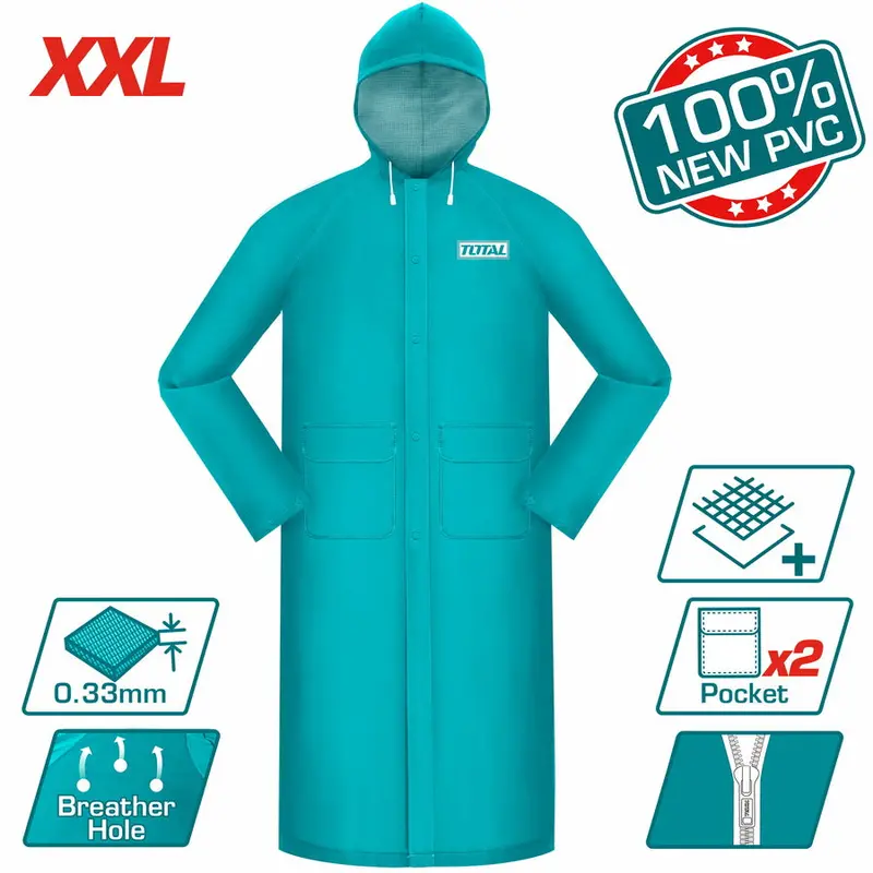 Total Waterproof Rain Coat – Xxl Size (Model Thtrc031.Xxl) 1