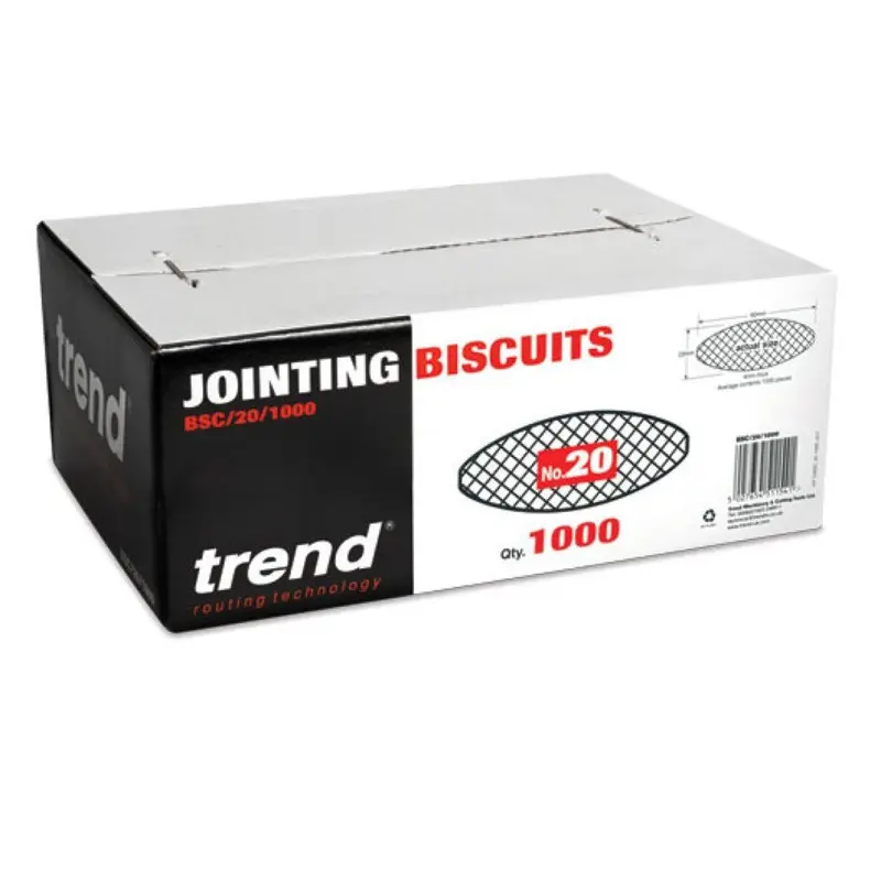 Trend Bsc/20/1000 No.20 Wood Biscuits — Pack Of 1000 Dowels 1