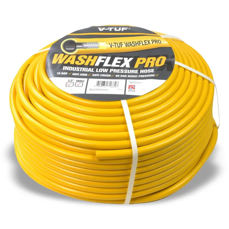 V-Tuf Bf12100 Washflex Pro Flexible Water Supply Hose – 100M Length, 1/2" Diameter, Reinforced For Durability 1