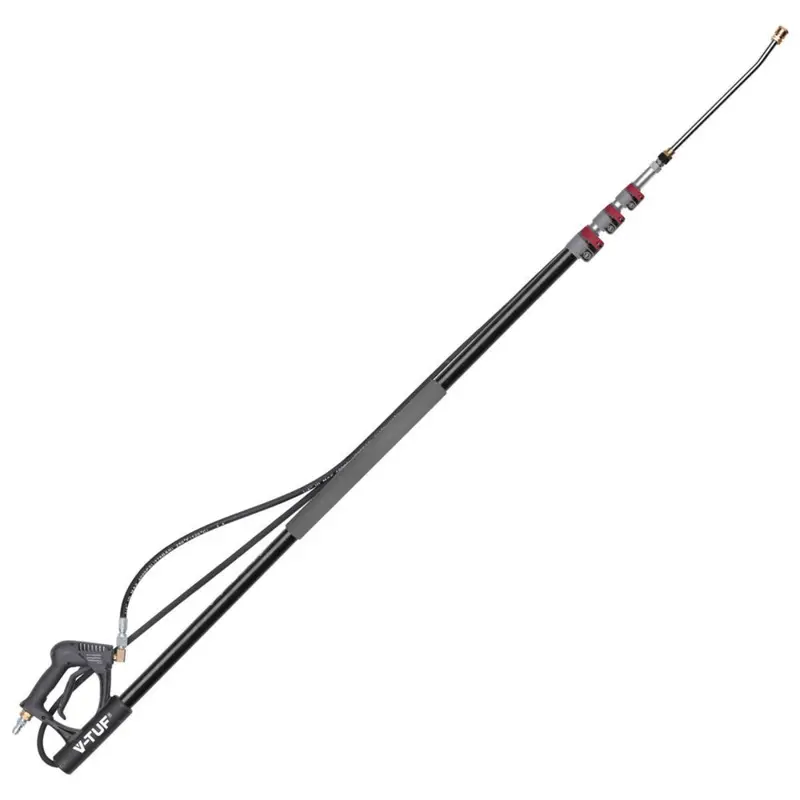 V-Tuf Extendable Pressure Washer Lance – 2.5–8 M, Includes Gutter & Belt Attachments 1