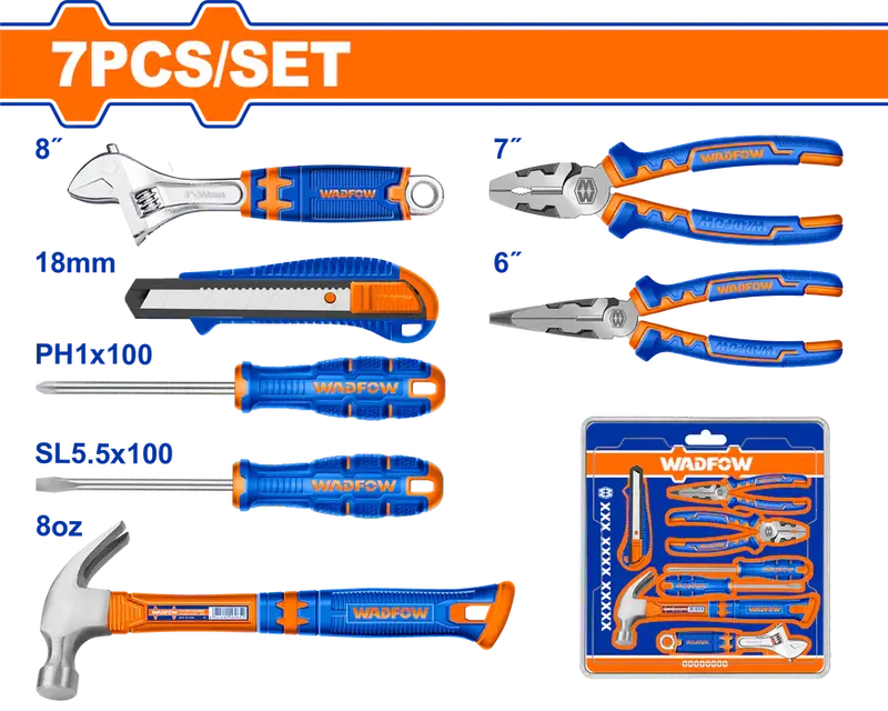 Wadfow 7-Piece Essential Hand Tool Set – Compact Starter Kit For Diyers 1