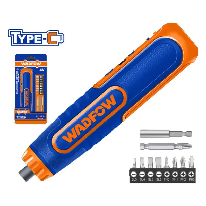 Wadfow Cordless Precision Screwdriver – 4V Li-Ion, Led Light, 3-Speed Control 1