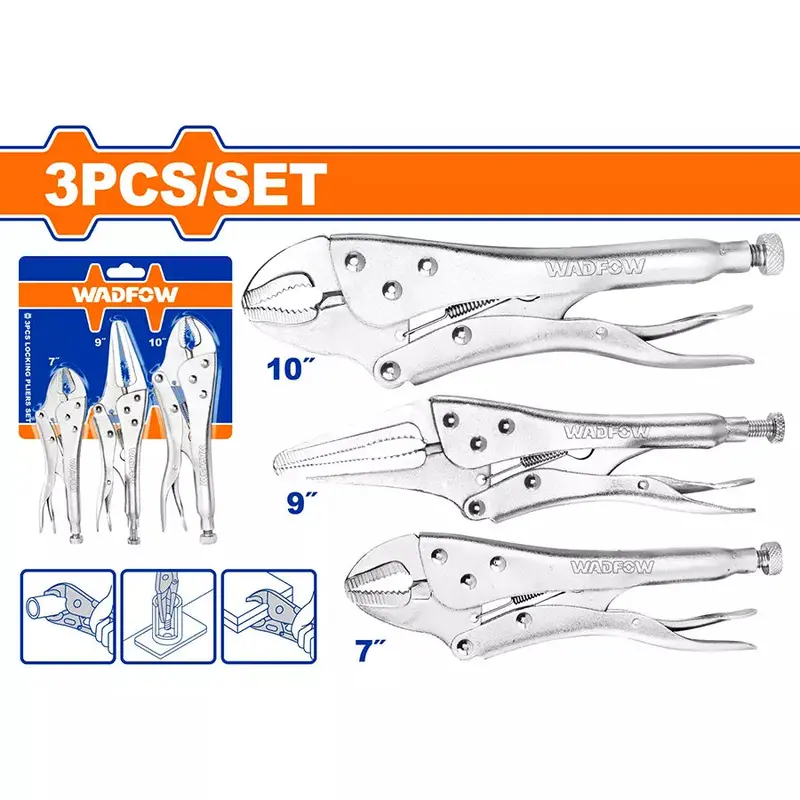 Wadfow Heavy-Duty 3-Piece Locking Pliers Set (Model Wlp5703) 1