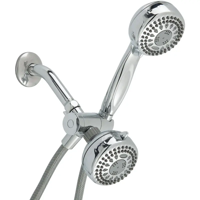 Waterpik Powerspray+ Shower Combo – 5-Setting Handheld + Fixed Head, 1.8 Gpm, Chrome Finish 1