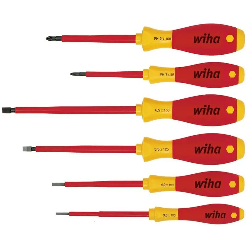 Wiha 00833 Slotted & Philips Screwdriver Set (6-Piece) 1