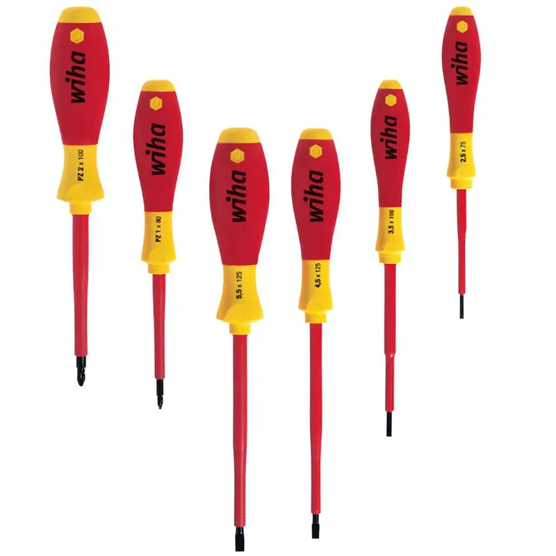 Wiha 25477 Slotted & Pozi Screwdriver Combo Set (6-Piece) 1