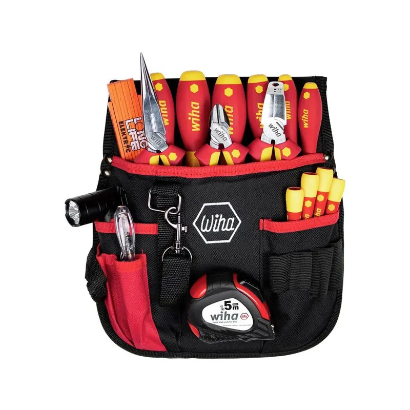 Wiha 44574 Professional Electrician’S 18-Tool Kit With Belt Pouch 1