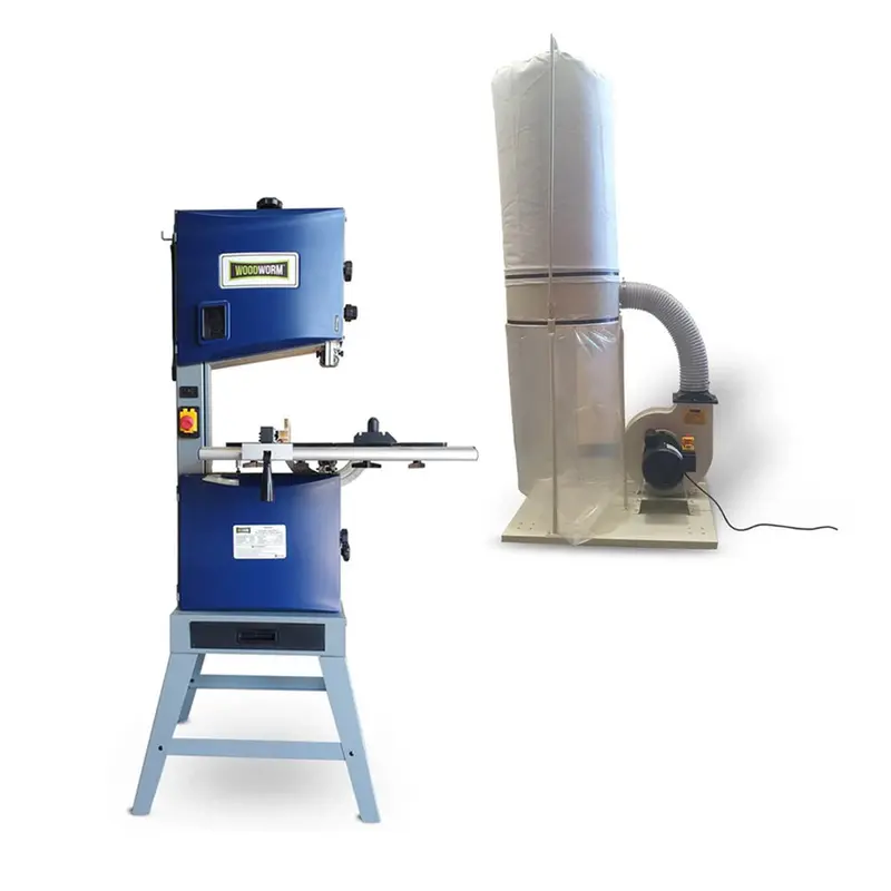 Woodworm Wwbs350 Heavy-Duty Band Saw + Grip Gdc2 Industrial Dust Extraction System 1