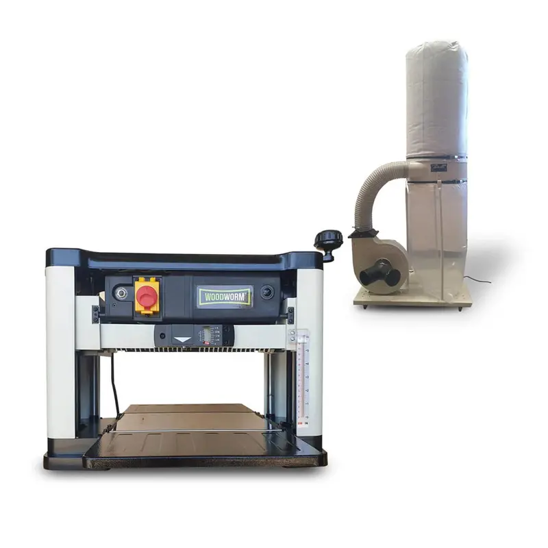 Woodworm Wwth330 Benchtop Thicknesser Planer + Grip Gdc3 Efficient Dust Management System 1