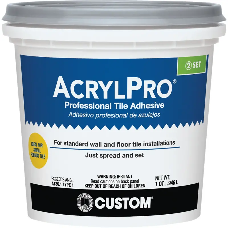 Acrylpro Ceramic Tile Adhesive – 1-Quart Trowel-Applied Formula 1