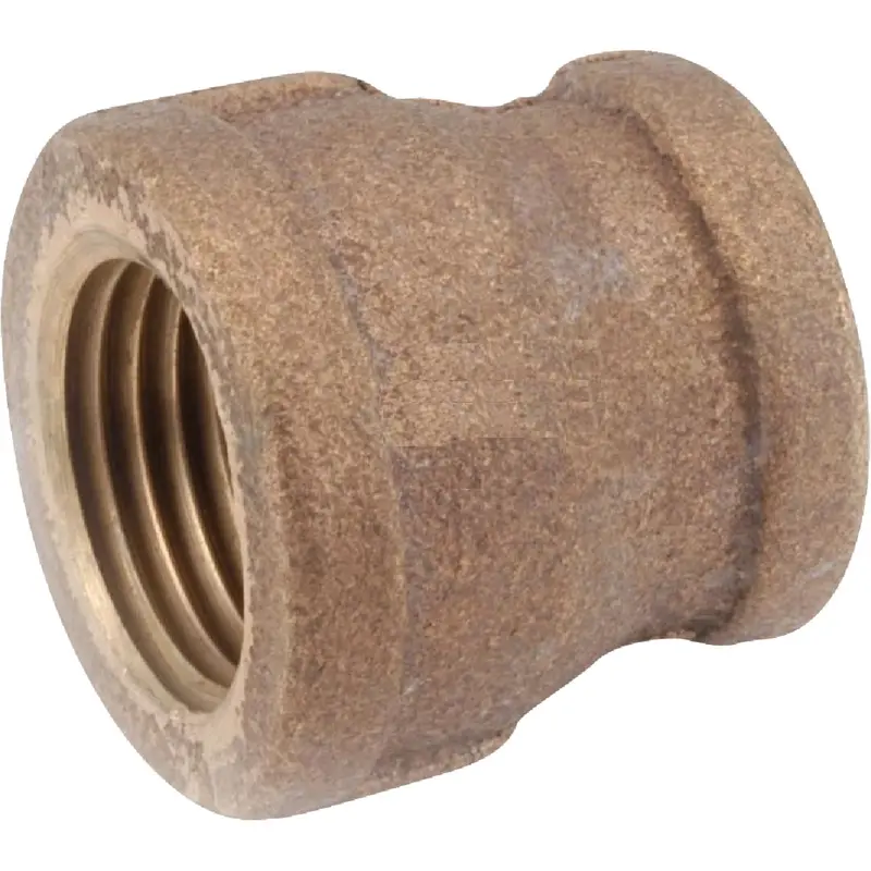 Anderson Metals Brass Reducing Coupling – 3/8 In. To 1/4 In. Npt Threaded 1