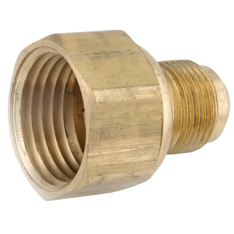 Anderson Metals Brass Straight Flare Connector – 3/8 In. Female, Compression-Fit 1