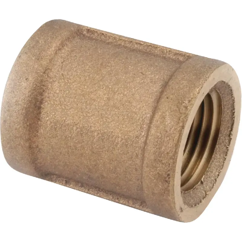 Anderson Metals Red Brass Coupling – 1/8 In Threaded, Corrosion-Resistant Fitting 1