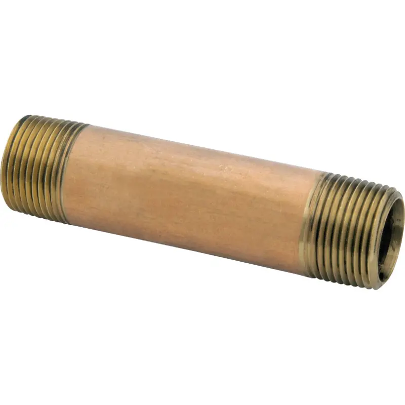 Anderson Metals Red Close Brass Nipple – 1" X 4" 1