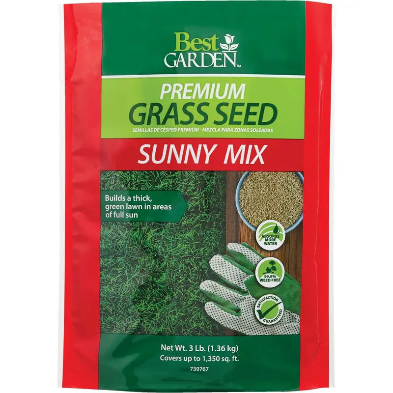 Best Garden Full-Sun Grass Seed – 3 Lb Bag Covers Up To 900 Sq Ft 1