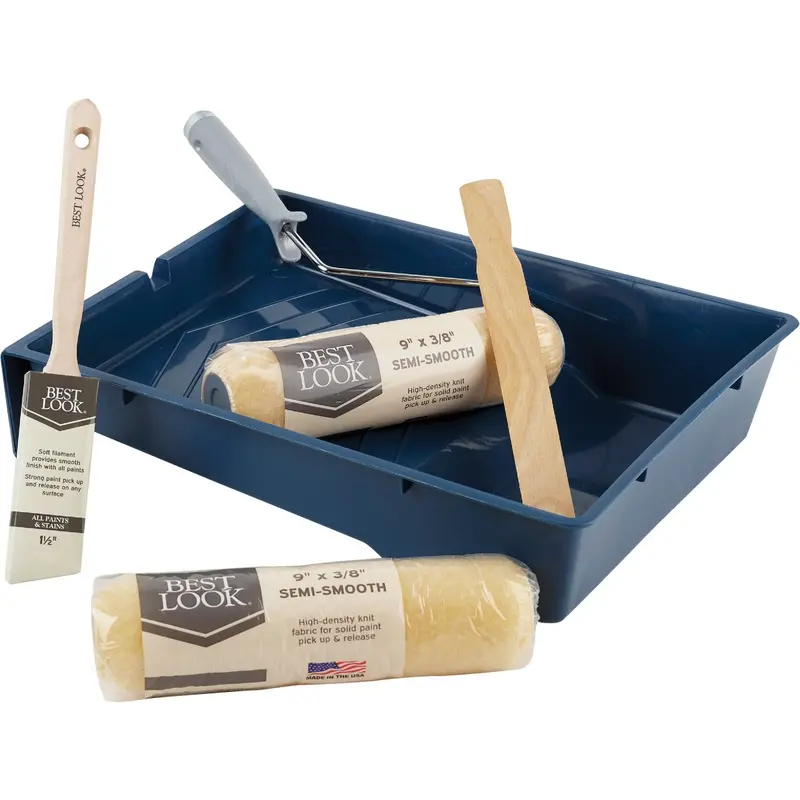 Best Look Premium 6-Piece Paint Roller And Tray Kit For Smooth, Even Coverage 1
