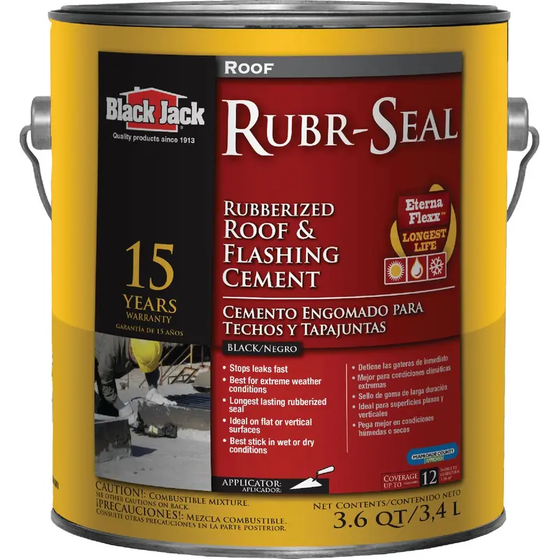 Black Jack Rubr-Seal Roofing Cement – 1-Gallon Tub, 15-Year Durability For Roofs & Flashings 1